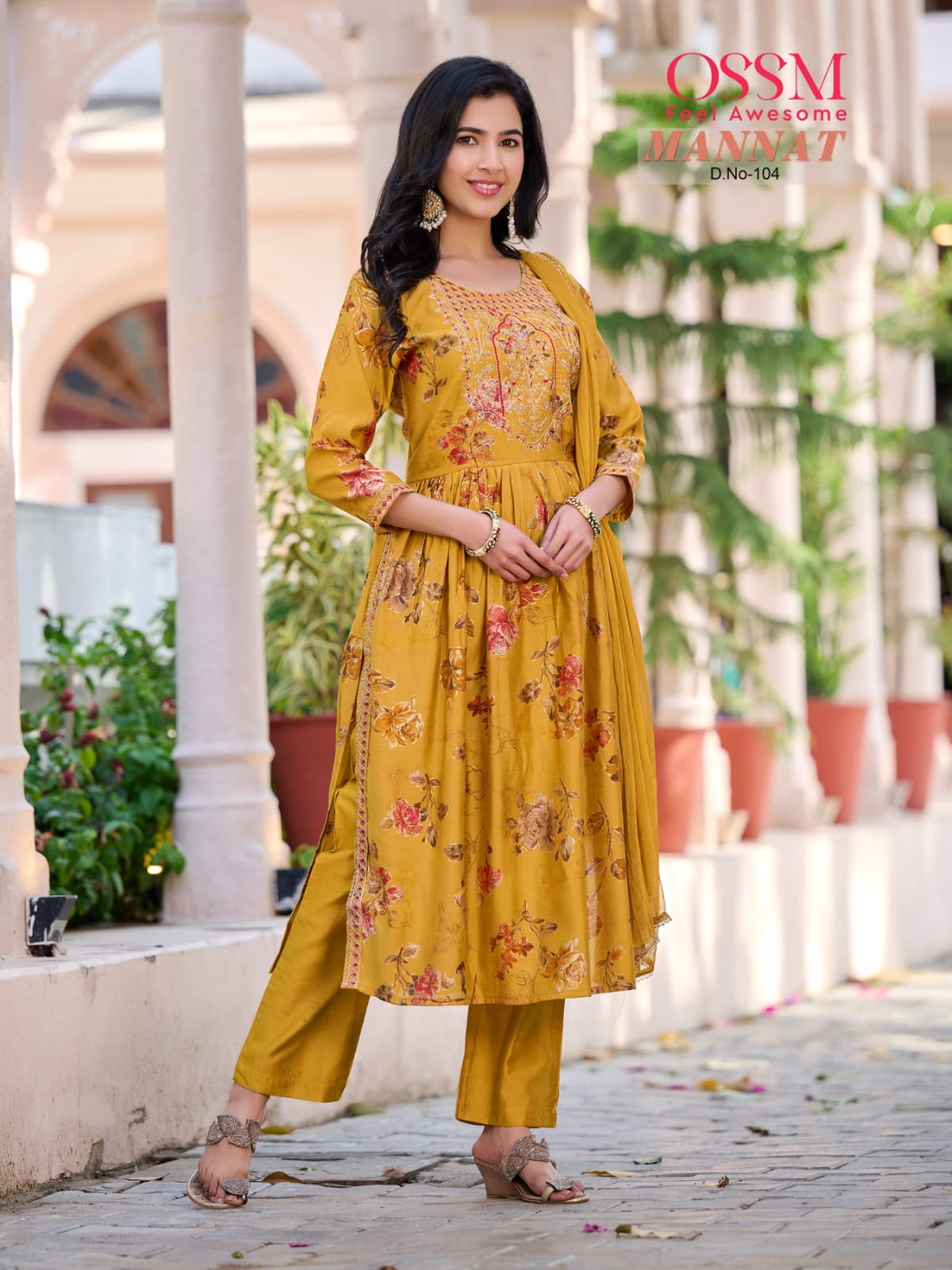 MANNAT Vol 03 Ossm Festive Wear Wholesale Readymade Suit Catalog